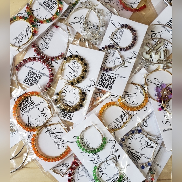 Wholesale Handmade Hoops Bundle of 6 Pieces - Picture 6 of 7